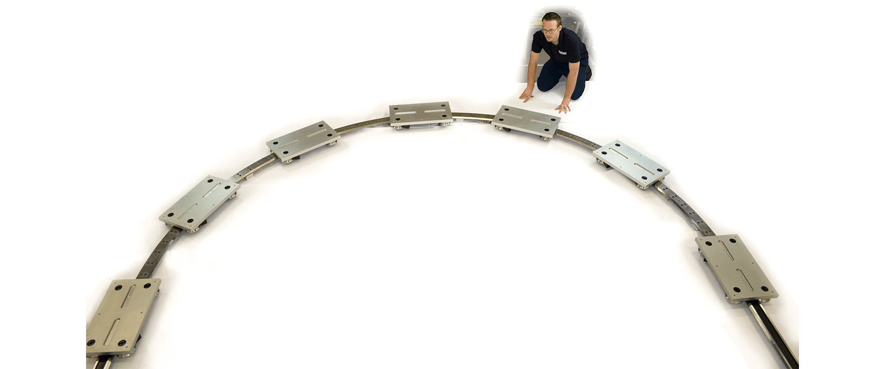 Large Diameter Curved Rails, Ring Guides and Track Systems Scale