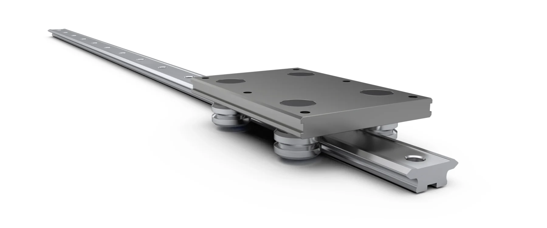 SL2 Stainless Steel Linear Guide and Carriage Side View